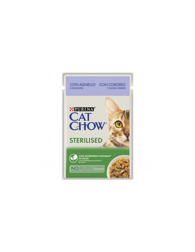 Cat Chow Sterilised Agnello e Fagioli 85 Gr