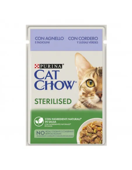 Cat Chow Sterilised Agnello e Fagioli 85 Gr