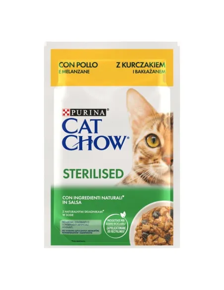 Cat Chow Sterilised Pollo e Melanzane 85 Gr