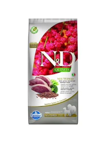 N&D Quinoa Dog Duck Asparagi Neut. 12 Kg