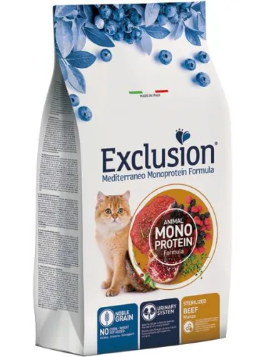 Exclusion mediterraneo gatto sterilized manzo 12 kg