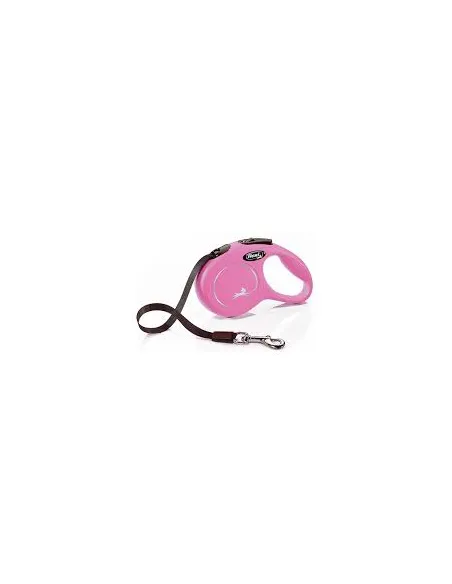 Flexi New Classic Xs Fettuccia 3 mt 12 kg Rosa Flexi New Classic Xs Fettuccia 3 mt 12 kg Rosa