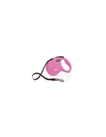 Flexi New Classic M Fettuccia 5 mt 25 Kg Rosa Flexi New Classic M Fettuccia 5 mt 25 Kg Rosa