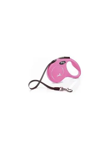 Flexi New Classic S Fettuccia 5 mt 15 kg Rosa
