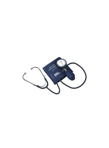 Sfigmomanometro aneroide latex free con stetoscopio chassis antishock