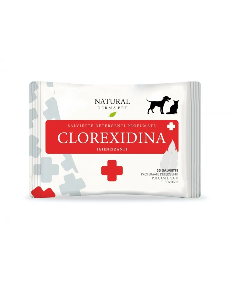 Natural derma pet salviette clorexidina 35 pz