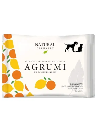 Natural derma pet salviette agrumi 35 pz