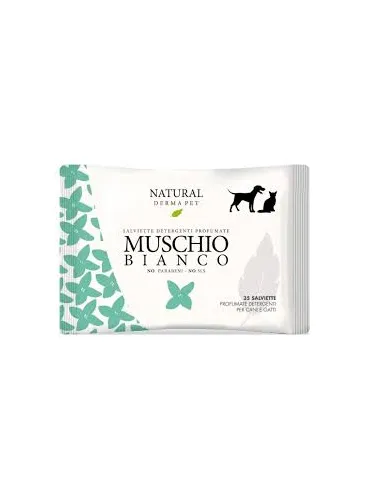 Natural derma pet salviette muschio bianco 35 pz