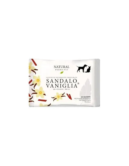 Natural derma pet salviette sandalo vaniglia 35 pz Natural derma pet salviette sandalo vaniglia 35 pz