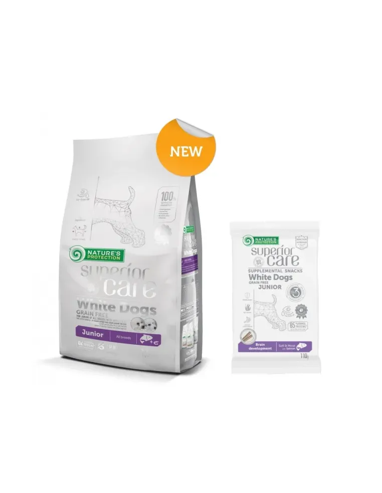NaturÈs Protection Superior Care cane snack white dogs junior brain development salmone 110 gr