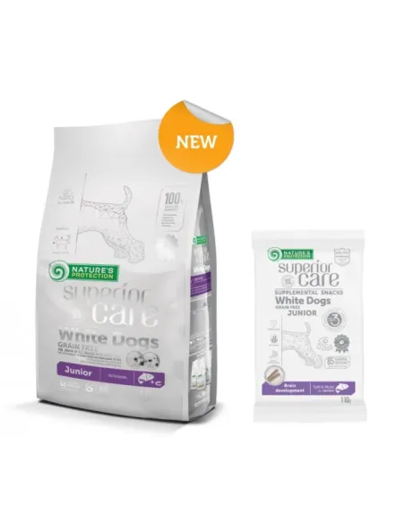 NaturÈs Protection Superior Care cane snack white dogs junior brain development salmone 110 gr