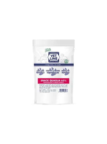 Vet Line Snack Cane Quaglia 80 Gr