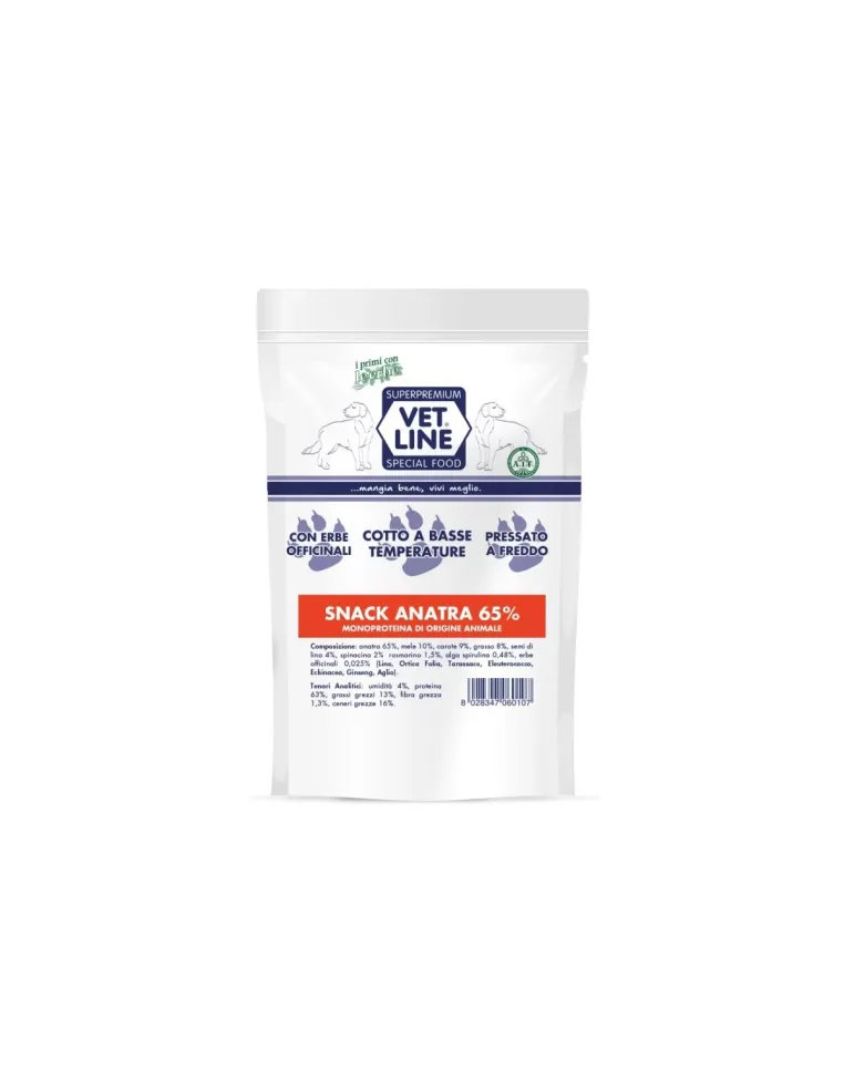Vet Line Snack Cane Anatra 80 Gr