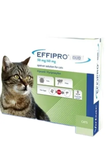 Effipro Duo 50 mg/60 mg spot-on per gatti 4 pipette