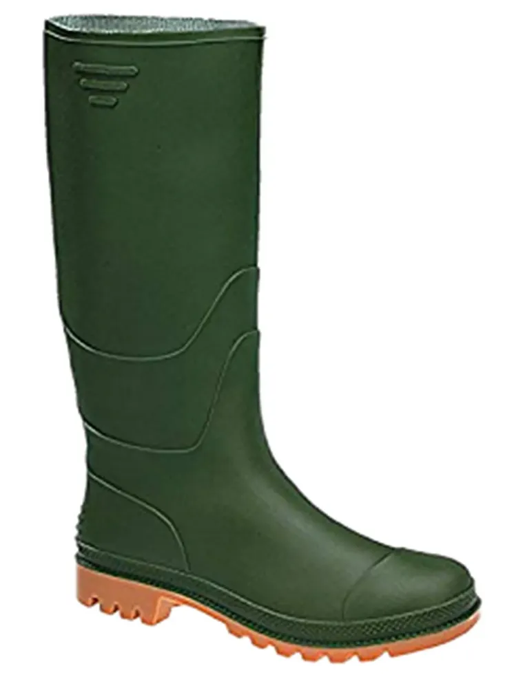 Stivale Ginocchio Pvc Verde Beige Taglia 45