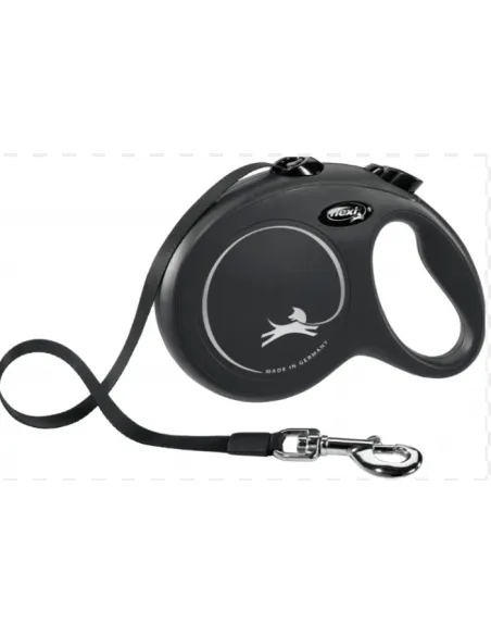 Flexi New Classic L Fettuccia 5 Mt 50 kg Nero Flexi New Classic L Fettuccia 5 Mt 50 kg Nero