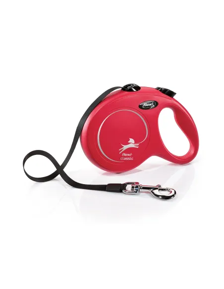 Flexi New Classic L Fettuccia 5 Mt 50 kg Rosso Flexi New Classic L Fettuccia 5 Mt 50 kg Rosso