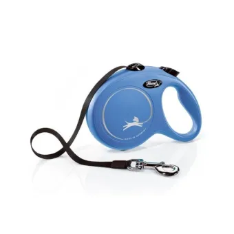 Flexi New Classic L Fettuccia 5 Mt 50 kg Blu