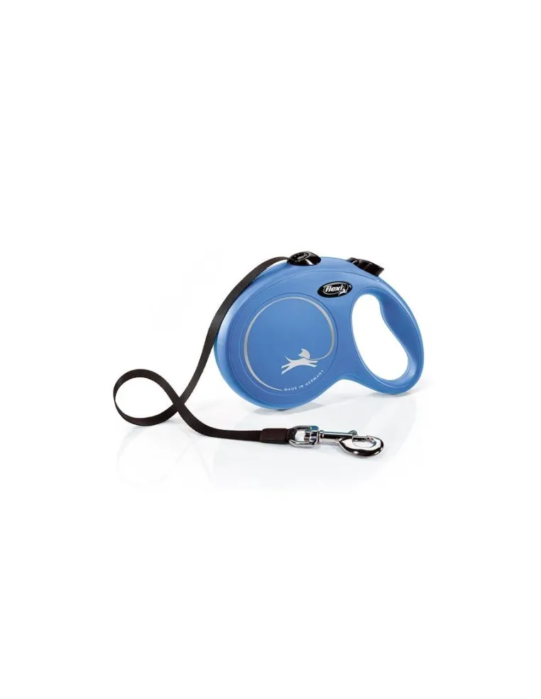 Flexi New Classic L Fettuccia 5 Mt 50 kg Blu