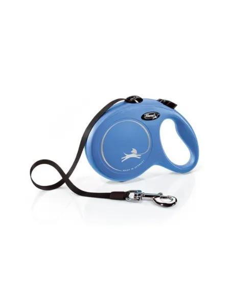 Flexi New Classic L Fettuccia 5 Mt 50 kg Blu