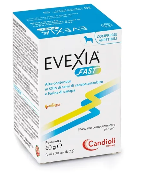 Evexia Fast 30 Compresse per Cani 60 g Evexia Fast 30 Compresse per Cani 60 g