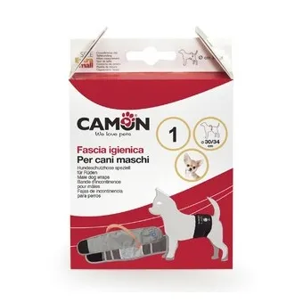 Fascia per Cani Maschi Grigia Circonferenza Vita 56/60