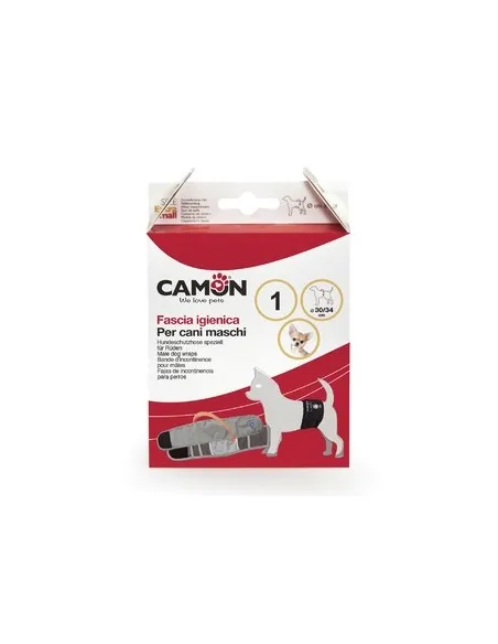 Fascia per Cani Maschi Grigia Circonferenza Vita 56/60