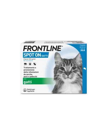 Frontline Spot On Gatti 3 Pipette 0,5 ml Boehringer Ingelheim Frontline Spot On Gatti 3 Pipette 0,5 ml Boehringer Ingelheim