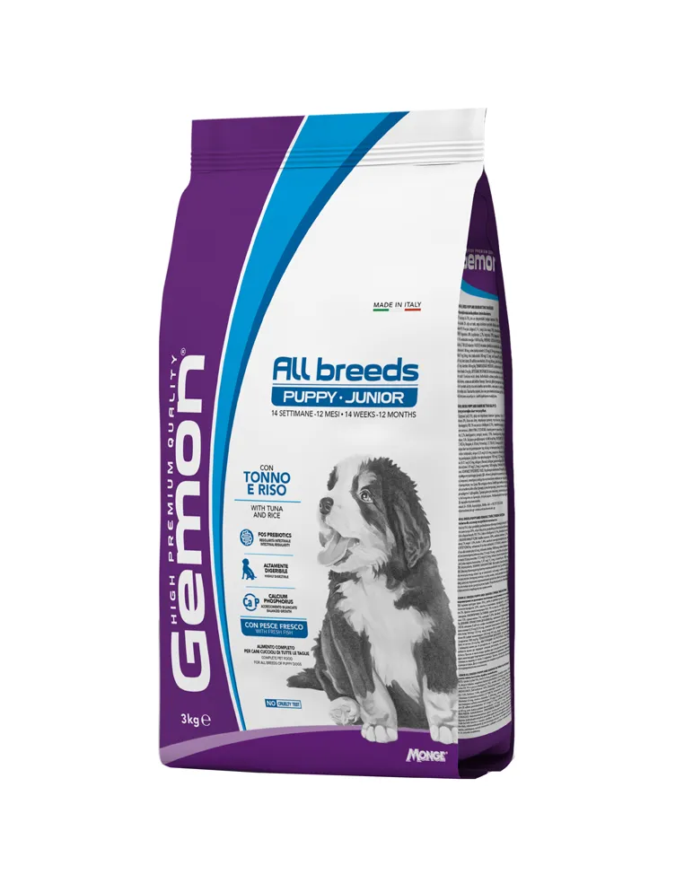 Gemon Puppy Tonno e Riso 3KG