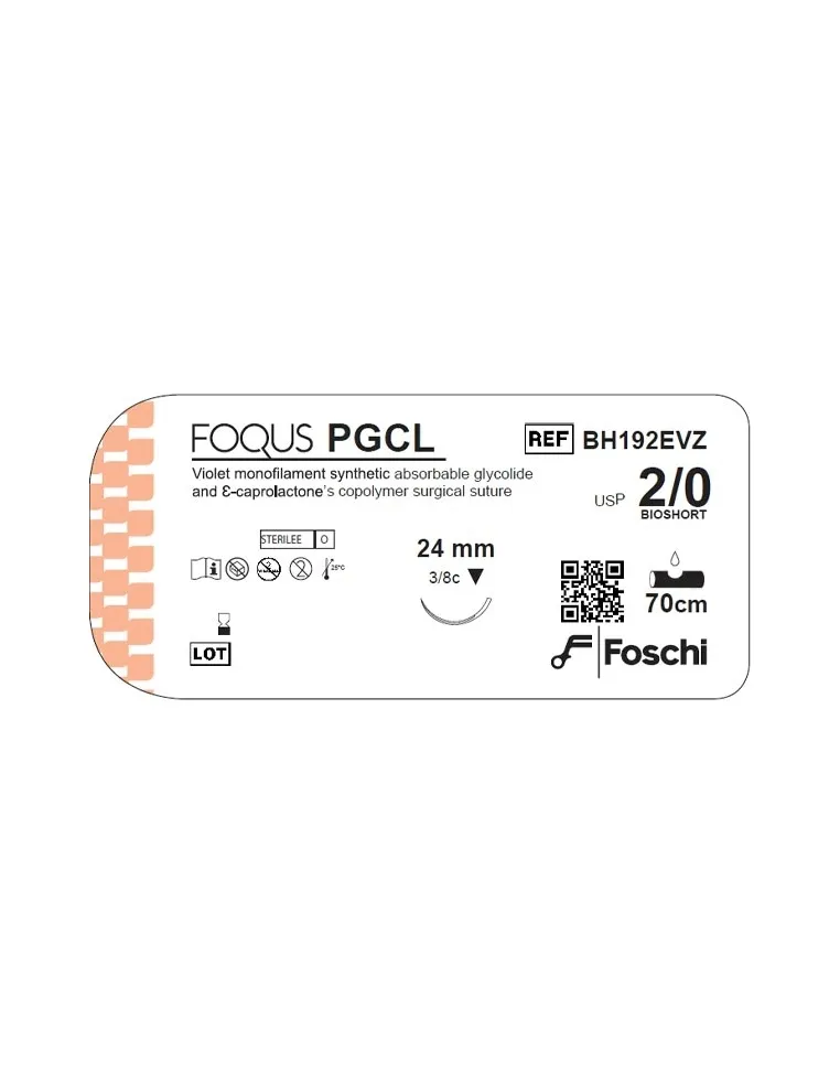 Aguja triangular Foqus PGCL USP 0