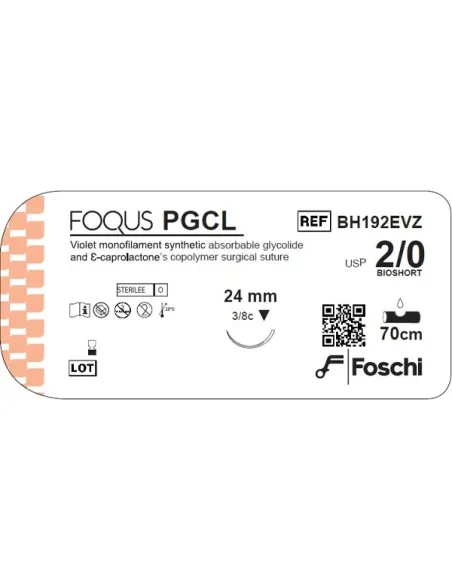 Aguja triangular Foqus PGCL USP 0