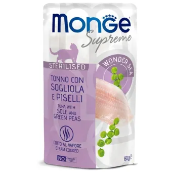 Monge Supreme Sterilized Tonno Sogliola e Piselli 80GR