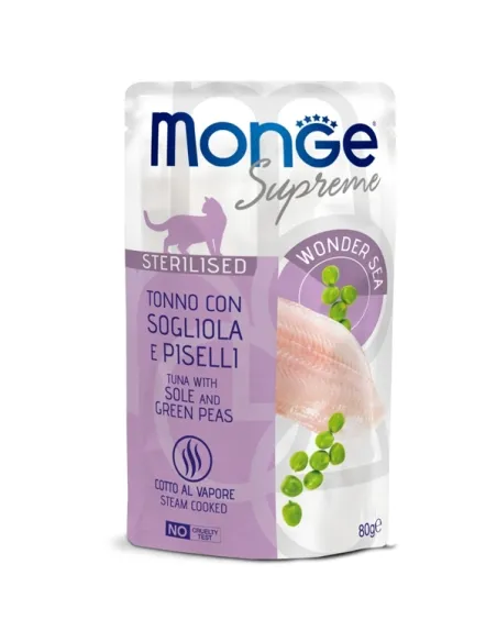 Monge Supreme Sterilized Tonno Sogliola e Piselli 80GR