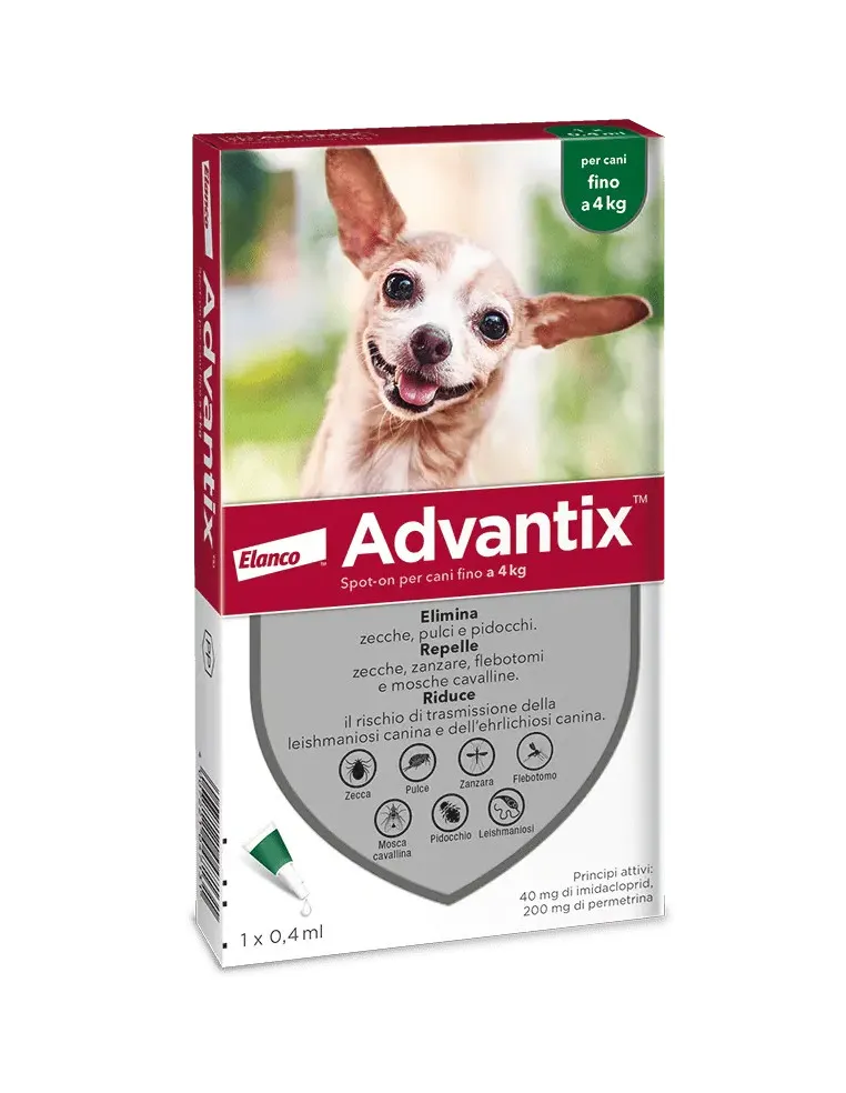 Advantix Spot On 1 pipetta per cani fino a 4 kg
