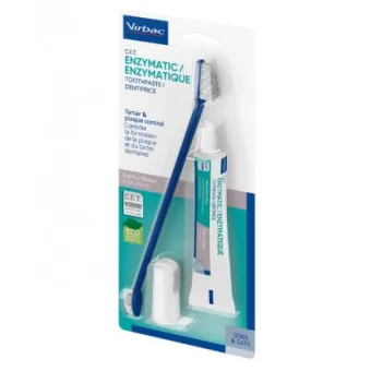 Virbac CET kit spazzolino + dentifricio enzimatico 70 gr