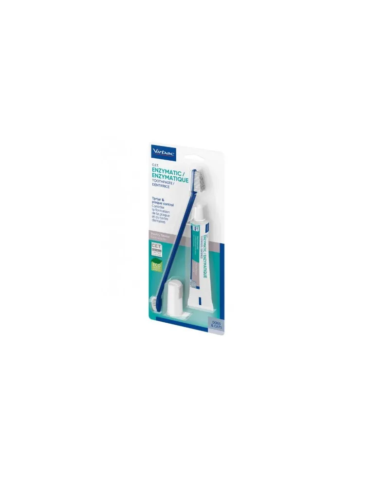 Virbac CET kit spazzolino + dentifricio enzimatico 70 gr