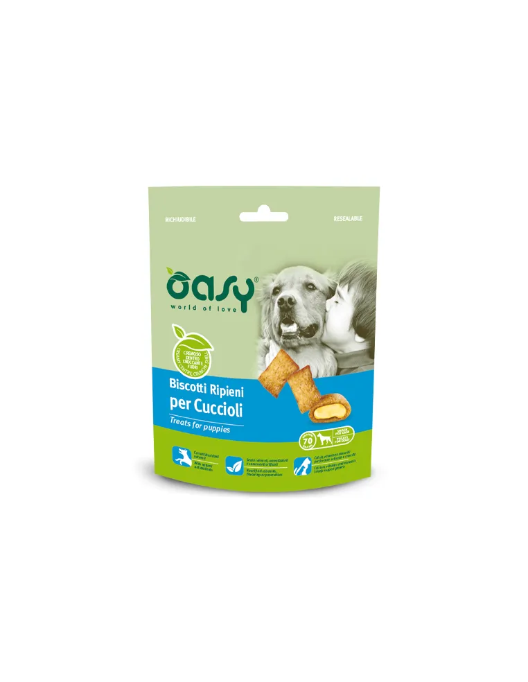 Oasy snack cane biscotti ripieni per cuccioli 70 gr