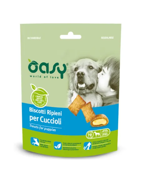 Oasy snack cane biscotti ripieni per cuccioli 70 gr