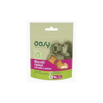 Oasy snack cane biscotti ripieni con pollo e verdure 80 gr