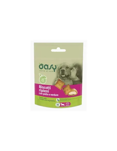 Oasy snack cane biscotti ripieni con pollo e verdure 80 gr