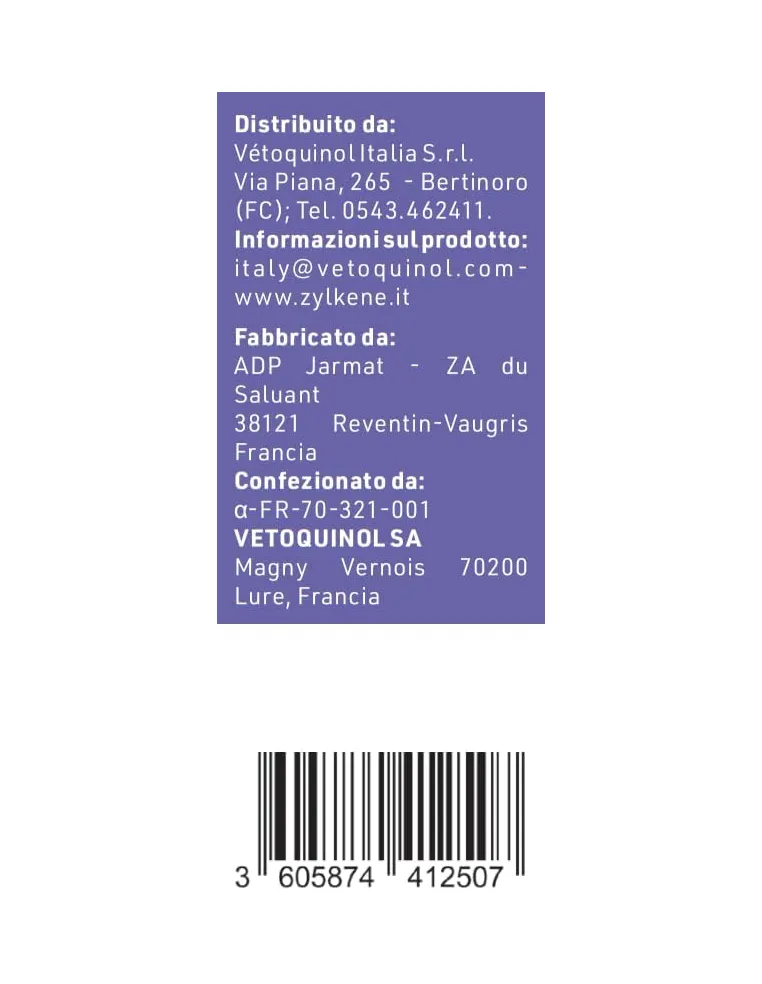 Zylkene Vetoquinol 20 capsule 450 mg