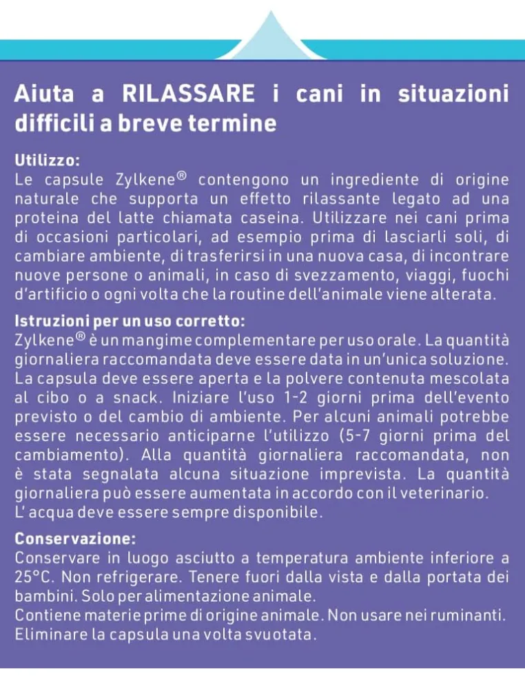 Zylkene Vetoquinol 20 capsule 450 mg