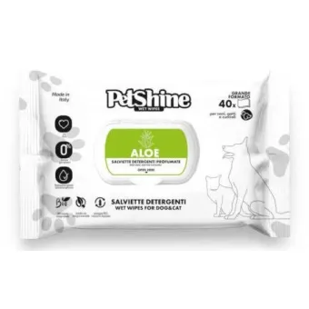Petshine Salviette Aloe 40pz