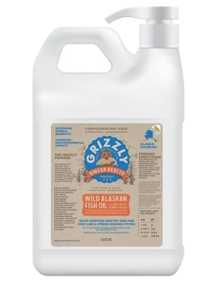 Grizzly pet products olio salmone grizzly Plus 2 lt