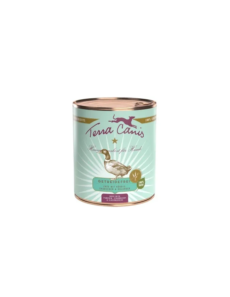 Terra canis grain free anatra con zucca, fragola e sambuco 800 gr