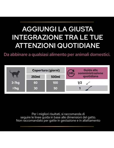 Proplan supplements skin e coat gatto 250 ml dosaggi