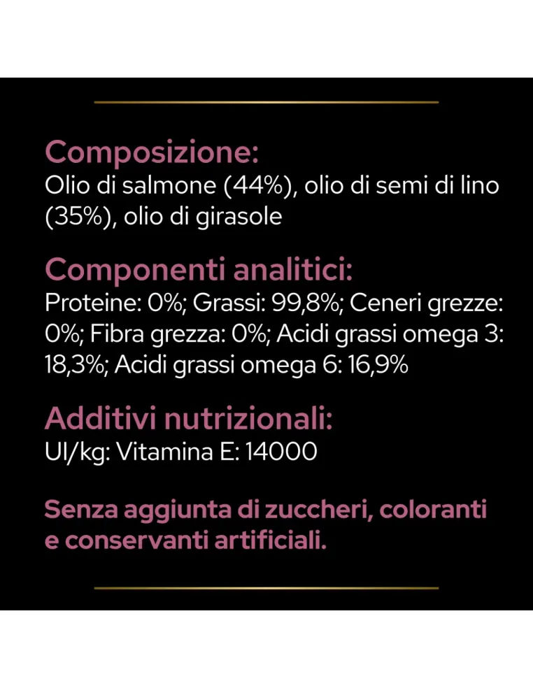 Proplan supplements skin e coat gatto 250 ml composizione