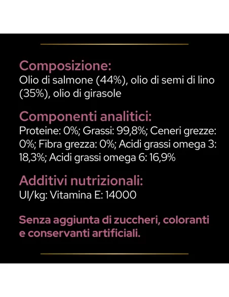 Proplan supplements skin e coat gatto 250 ml composizione