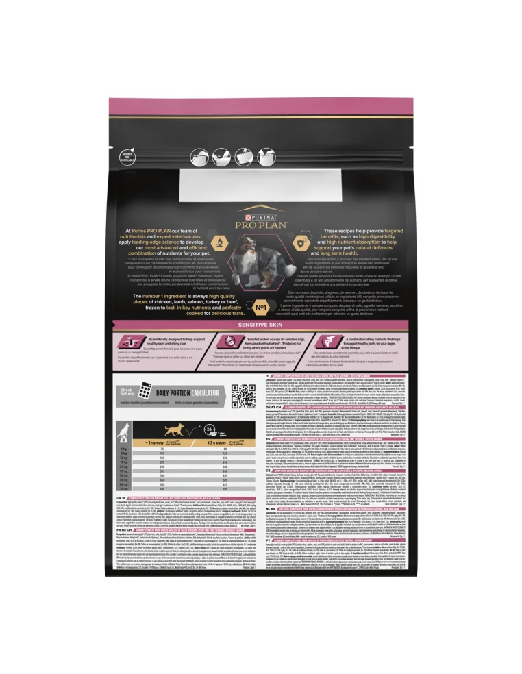 Purina proplan adult medium sensitive skin optiderma 3 kg retro