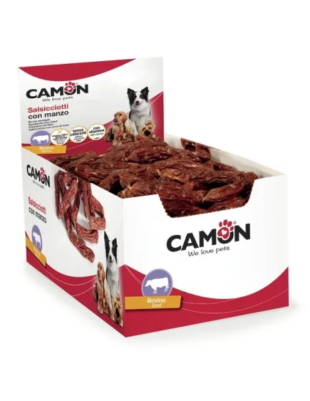 Boîte de collation de saucisses de bœuf Camon pour chiens